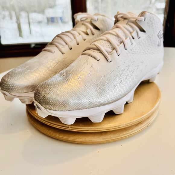 Under Armour Spotlight Franchise 4 RM White Men’s Size 13 Football Lacrosse - Picture 1 of 9